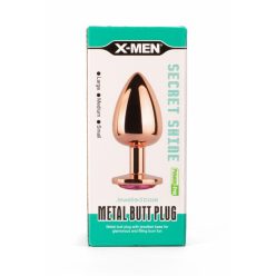 X-MEN Secret Shade Metal Butt Plug Rose L