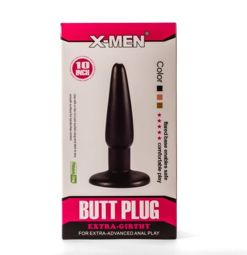 X-Men 10" Extra Girthy Butt Plug Black I_B0O50_1